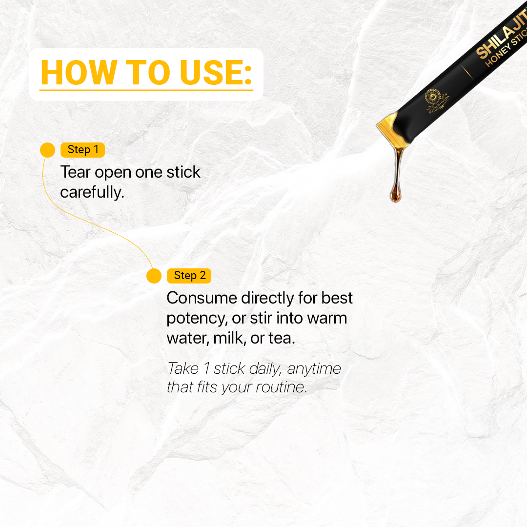Shilajit Honey Sticks
