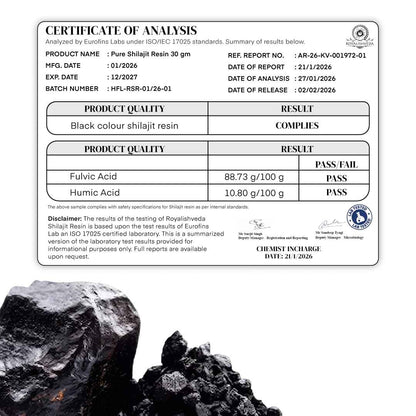 Pure Shilajit Resin — Made in our facility, sealed for freshness